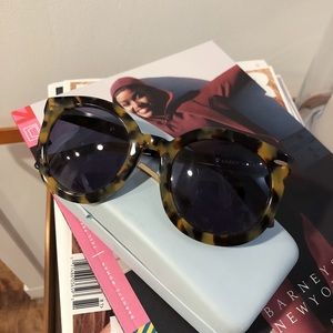 KAREN WALKER Super Duper Sunglasses in Tortoise